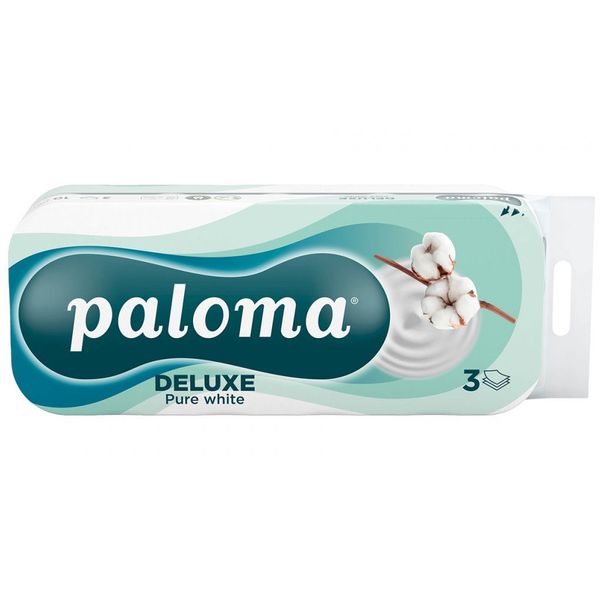 Hârtie igienică Paloma Deluxe Pure White, 3 straturi (10 role) 3838952018555 foto