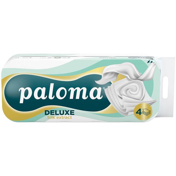 Туалетная бумага Paloma Deluxe Silk Extract, 4 слоя (10 рулона) 3838952027557 фото