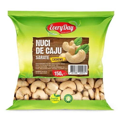 Nuci de Caju prăjite și sărate, 150g