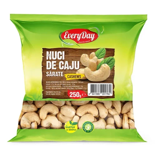 Nuci de Caju prăjite și sărate, 250g