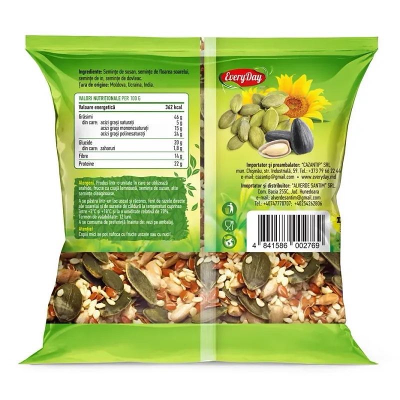 Mix semințe (de susan, de floarea-soarelui, de in, de dovleac), 150g 2