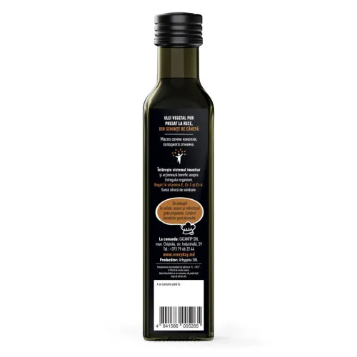 Ulei din semințe de cânepa, presat la rece, 250ml