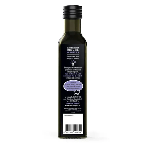Ulei de in, presat la rece, 250ml