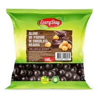Alune de pădure în ciocolată neagră, 140g