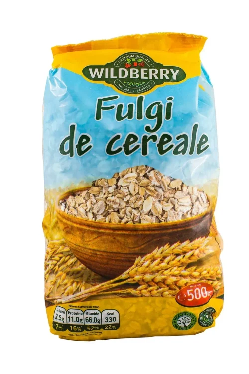 Fulgi de cereale "WildBerry" (orez, secara, cereale, ovaz) 500g