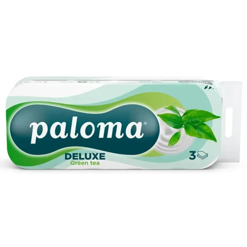 Hârtie igienică Paloma Deluxe Green Tea, 3 straturi (10 role)